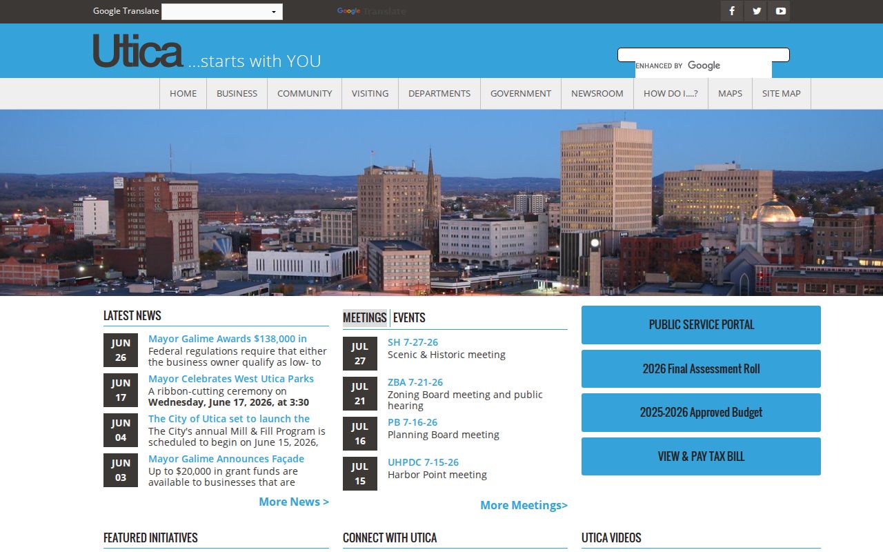 Utica criminal history City of Utica official homepage